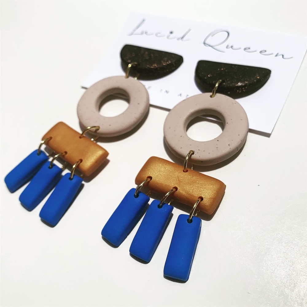 Color Block earrings - Picture 3 of 3